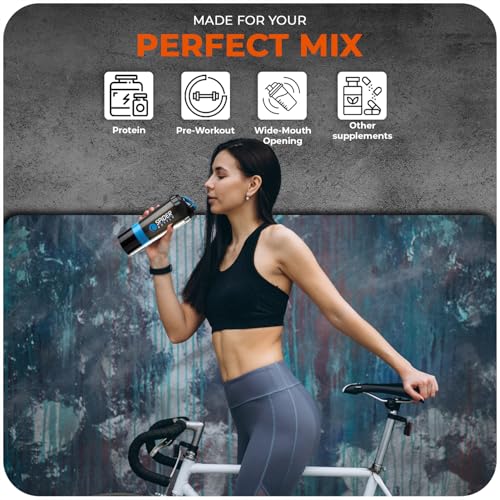 Active 100 Protein Shaker Bottle 500ml With Extra Compartment - Gym Shaker Bottle For Men & Women, Perfect For Protein Shakes & Supplements - Image 8