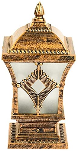 TOPNIU Patio Lighting Pcqre European Style Patio Landscape Light Garden Waterproof Pillar Lamp Villa Aluminum Column Light IP54 Outdoor Post Lantern E27 Vintage Garden Lamp