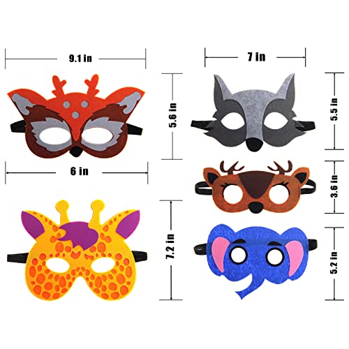 Shaggydogz 30 Pieces Felt Animal Masks For Kids Jungle Theme Party Favors Supplies #TOP1