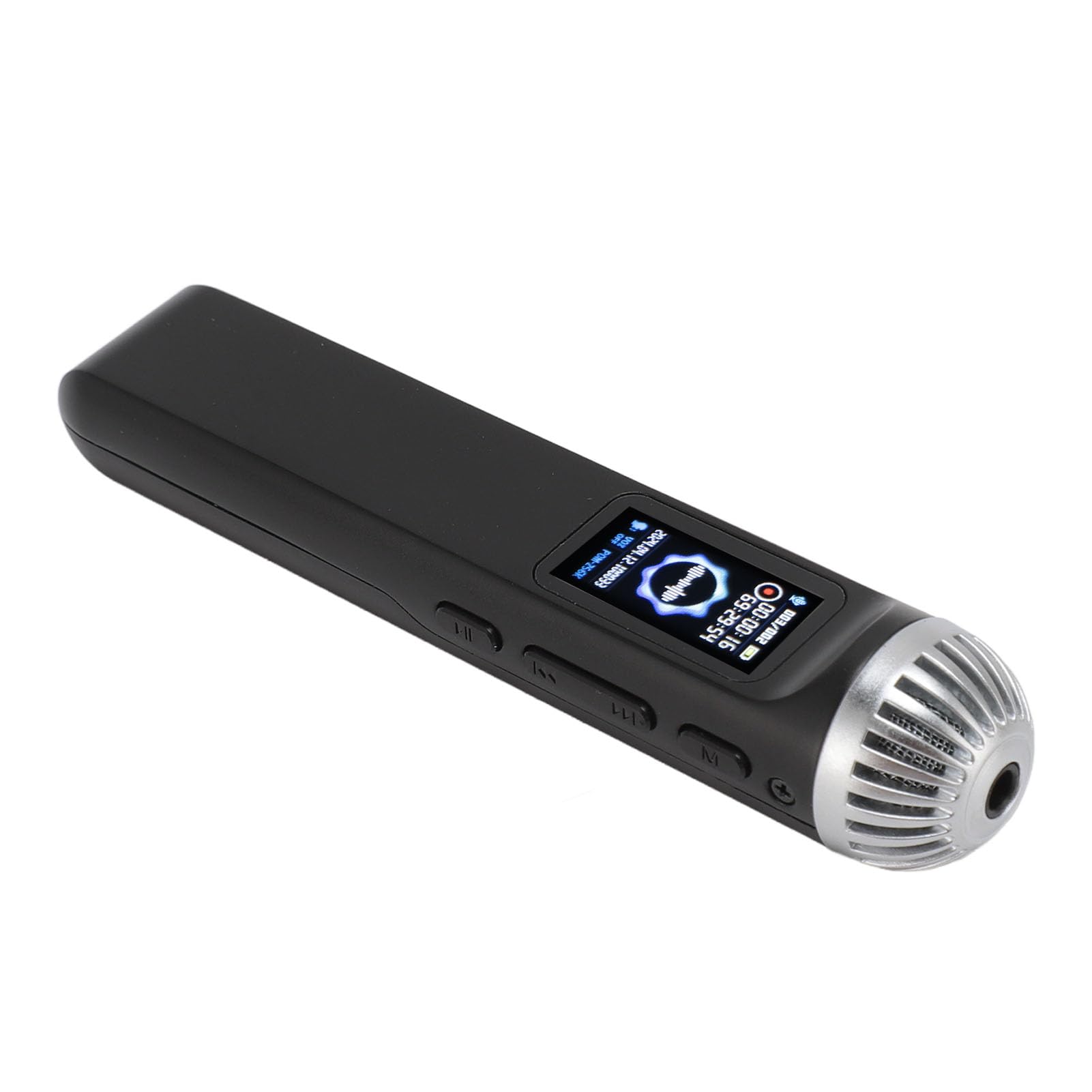 Grabadora Activada por Voz, Reducción de Ruido Grabadora de Voz Portátil de Reproducción de Música HiFi con Micrófono para Reuniones (64GB)