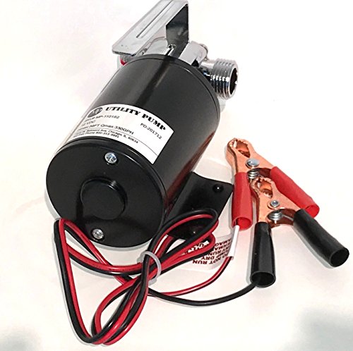 12-volt DC 1/10th HP 330 GPH Battery Powered Portable Mini Water Transfer Utility Pump with Metal Connectors for Standard 3/4" Garden Hose Great for removing water from Boats Water Yard or Garden - Thumbnail 4