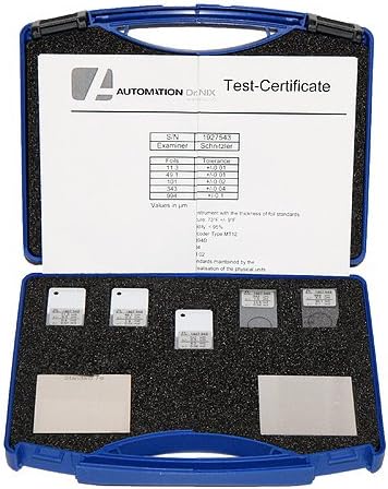 Certified Coating Thickness Reference Standard Test Shims Set