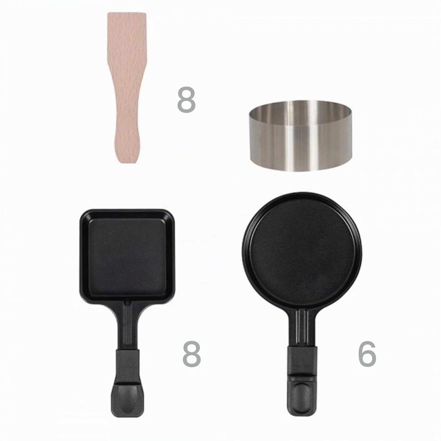 Appareil à Raclette Livoo, Pizzas & Crêpes 8 Personnes, 1600 W, Noir