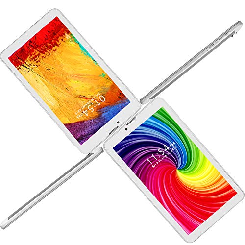 Indigi® Unlocked 4G Lte 7-Inch Android 9.0 Pie Tabletpc & Smartphone Quadcore (2Gb Ram/16Gb Storage + Dual Sim Slots) Frost White + Keyboard Case #TOP6