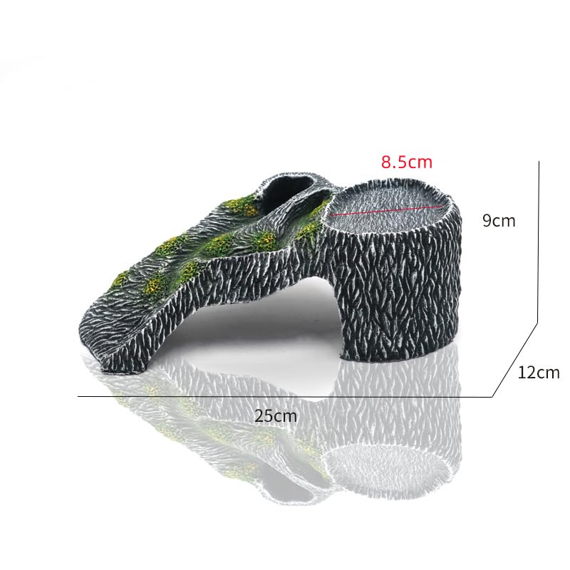 Reptile Hiding Cave Turtle Basking Platform Fish Shrimp Hideouts Aquarium Reptile Terrarium Hiding Decoration for Lizards Turtles Fish. (D) - Image 2