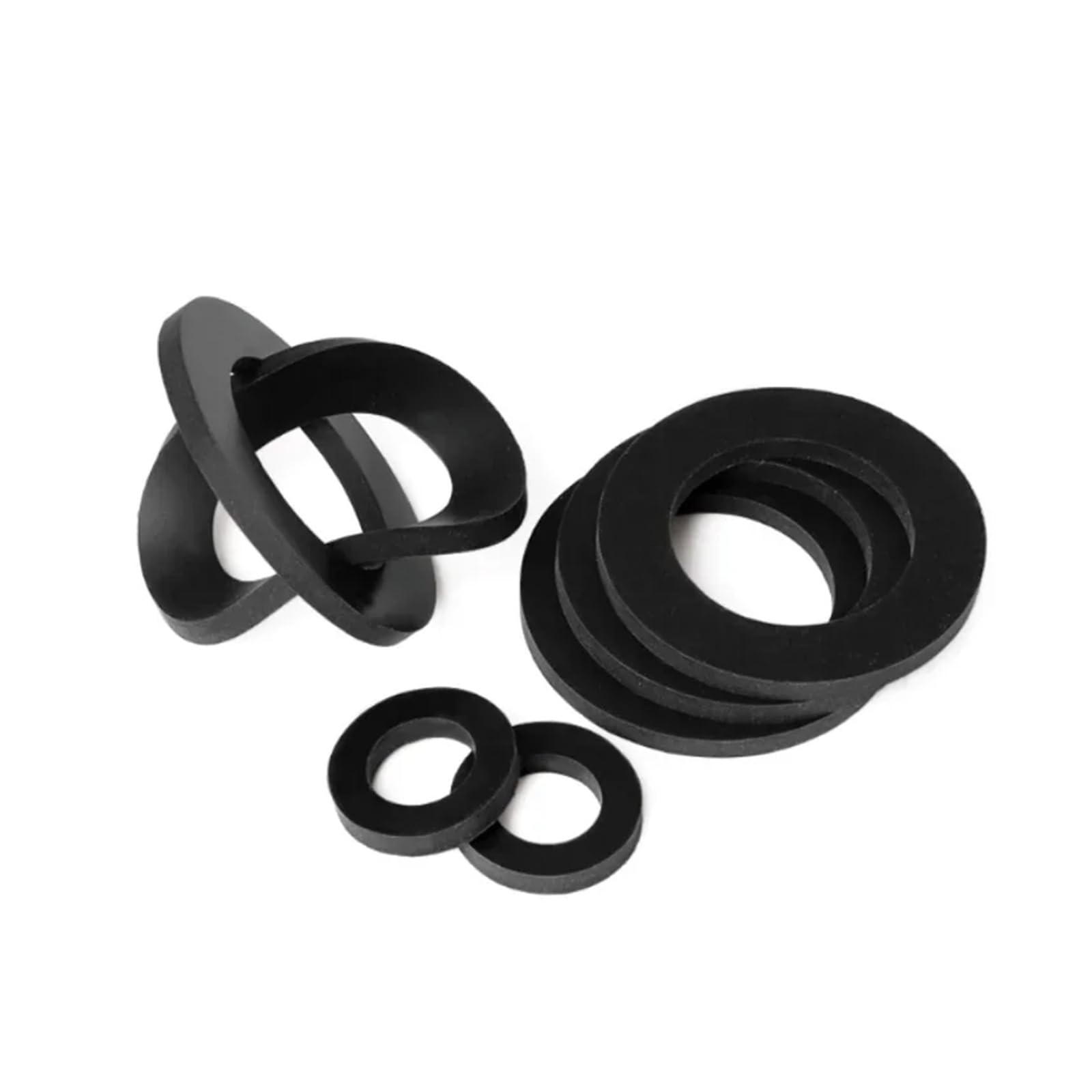 Arandela Plana Negra, Juntas de Goma de 2-42mm, Arandelas de Sellado antiaceite, Junta tórica Impermeable, amortiguadora for Grifo, tubería, Manguera de Agua(42x56x3mm-10pcs)