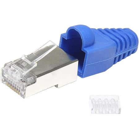 Amazon Cat6 コネクタ シールド カバー付き ブーツ付き 20個 Rj45コネクタ Cat6 Wuernine Stp Lanケーブル 自作用 単線より線対応 Wuernine パソコン 周辺機器 通販