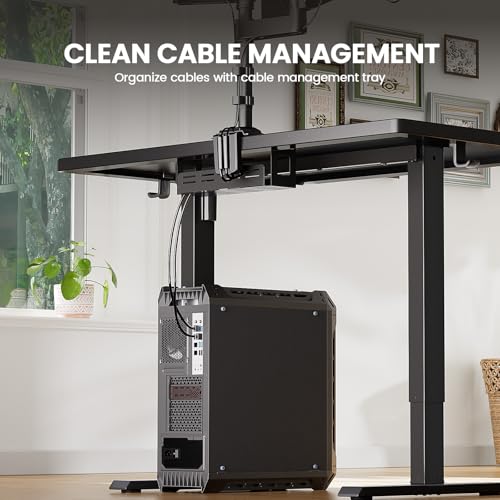 Image of ErGear Whole-Piece Desk Computer Workstation Ergonomic Memory Controller Height Adjustable Standing Desk, 40*24inch, Black
