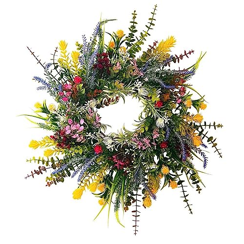 Couronne de printemps résistante aux intempéries, feuillage durable 45cm