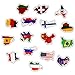 hinffinity 50 PZ Fogli di Bandiere del Mondo Adesivi Paese Giocattolo per Bambini Mappa Paese Adesivo Viaggio Fai da Te Scrapbooking per Valigia Laptop Auto Moto