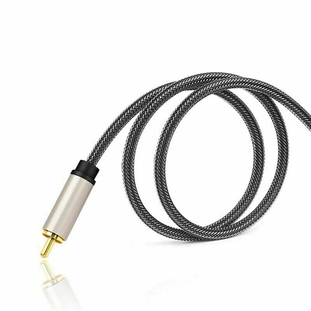 Câble audio coaxial numérique SPDIF RCA vers jack 3,5 mm, pour HDTV, barre de son, amplificateur, 1 m 2 m