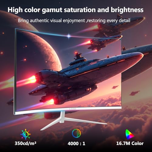Image of Z-Edge 27 inch Curved Gaming Monitor, FHD 1080P 240Hz 280Hz Curved 1500R Computer Monitor, Fast MPRT 1ms, FreeSync, Low Blue Light, 350nits, 16.7M Colors, 4000:1 Contrast, UG27P 1X DP and 1X HDMI