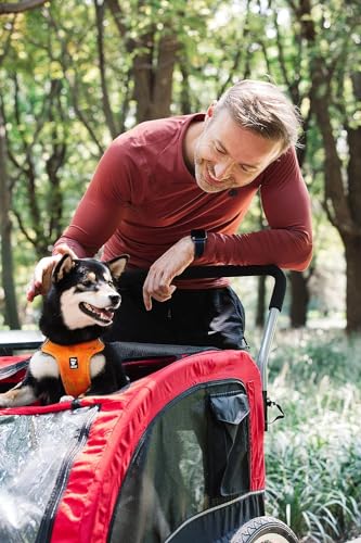 Himiway Bike Dog Trailer, Easy Fold & 16 Inch Wheels, Carrier For Small & Medium 50Lbs Pets, Cats, Dog Buggy For Bicycles thumb #6