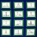 Themed Stamped White Quilt Blocks 9"X9" 12/Pkg-Lighthouses