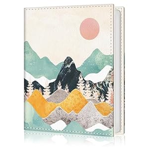 Photo Album 4×6, 56 Pockets Small Picture Book Aesthetic Mountain Sunset, Personalized Large Capacity Mini PU Leather Picture Album Gift for Family Graduation Wedding Travel