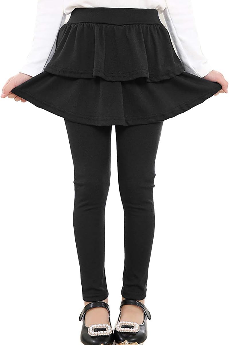 RieKet Girls School Uniform Pants Warm Stretchy Athletic Leggings with Skirt 2-14 Years RieKet Girls School Uniform Pants Warm Stretchy Athletic Leggings with Skirt 2-14 Years