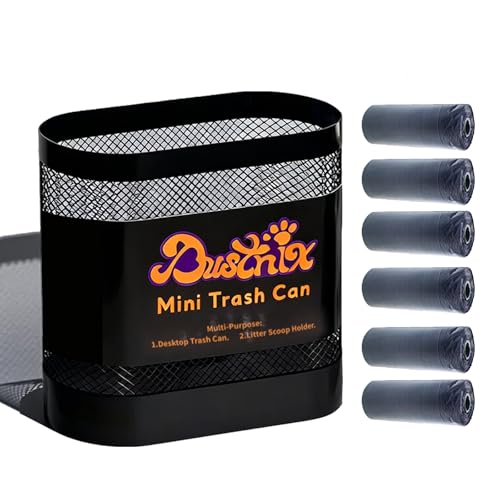 DUSTNIX Universal Metal Cat Litter Scoop Holder – Heavy-Duty Scooper Storage Caddy, Scoop Stand for Kitty Litter Box, Fits Most Cat Litter Scoops Desktop Small Trash Can