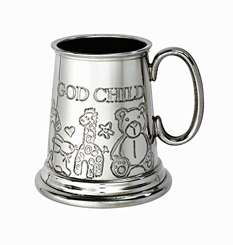 Wentworth Pewter - God Child Pewter Baby Mug, Gift, Keepsake