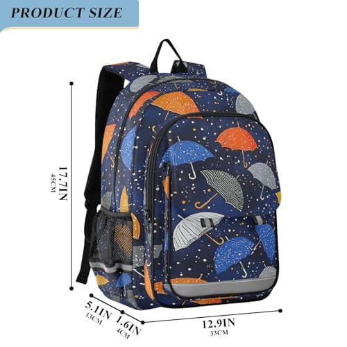 Sac à dos ordinateur enfant au motif parapluie coloré pour l'école et les loisirs quotidiens