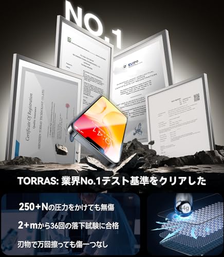 undefined TORRAS iPhone 16e 用 フィルム 0.1精度ガイド枠 航空宇宙材料 米軍No.1規格 全面保護 10倍強化極細縁 9H越え 自動除塵/吸着 指紋防止 ズレ/気泡なし 2枚 保護ガラス さらさら 6.1インチ アイフォン16e 用 ガラスフィルム GlassGo Ultra の商品画像 1