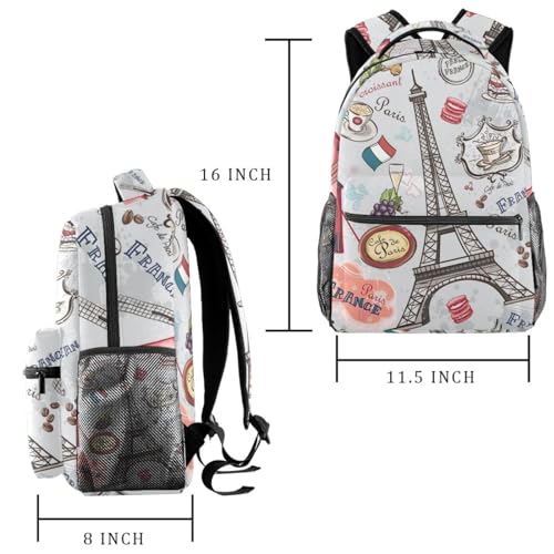 Sac à dos d'école multicolore pour ados avec grand compartiment 40cm