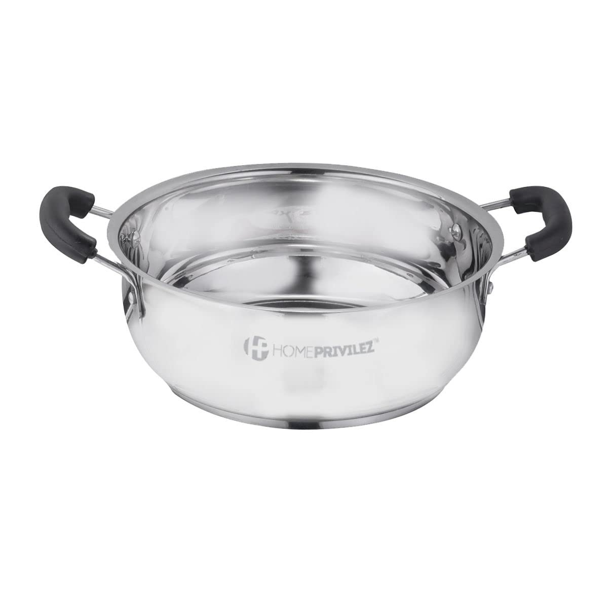 Stainless Steel Capsulated Induction Bottom Deep Kadhai Capacity 2600 ML | & | Round Wooden Tea Serving Tray, Decorative Platter-picture-10