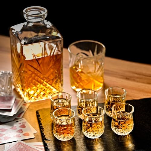 Image of WRINGO Shot Glass for Espressos, Spirits & Liquors,Whiskey, Vodka Shot, Tequila Shot, Wine Tasting, Cocktail Pour, Bar Accessory & Home Decor Parties Glasses Set of 6 (WR-04)