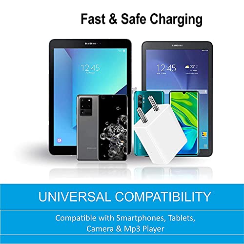 Image of 18W Charger for Xiaomi Redmi 13C 5G / 13 C Charger Original Adapter Like Android Mobile Fast USB Wall Charger with 1 Meter USB Type C Charging Data Cable (3 Amp, TWE16, White)