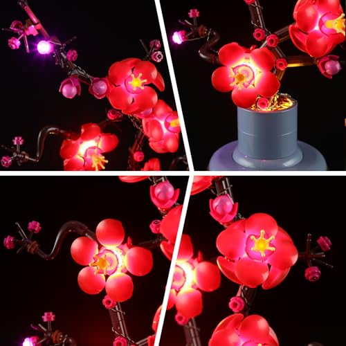 BRIKSMAX Light Kit for Lego Plum Blossom -Led Lighting Compatible with Lego Icons Botanical 10369 Building Set- Not Included Lego Set - Thumbnail 3