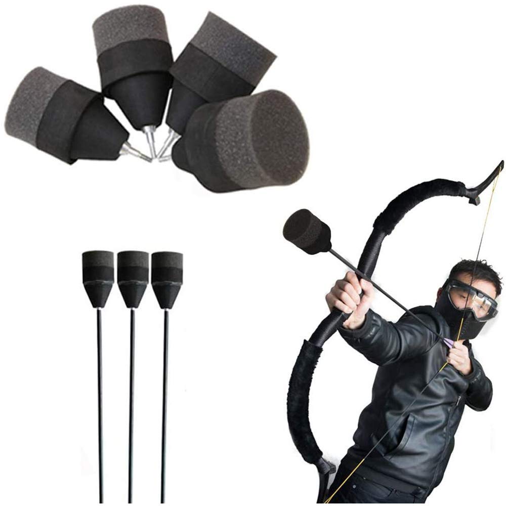 Mousse éponge Pointes de flèche Souples pour tir à l'arc Chasse Pratique POFET 10pcs