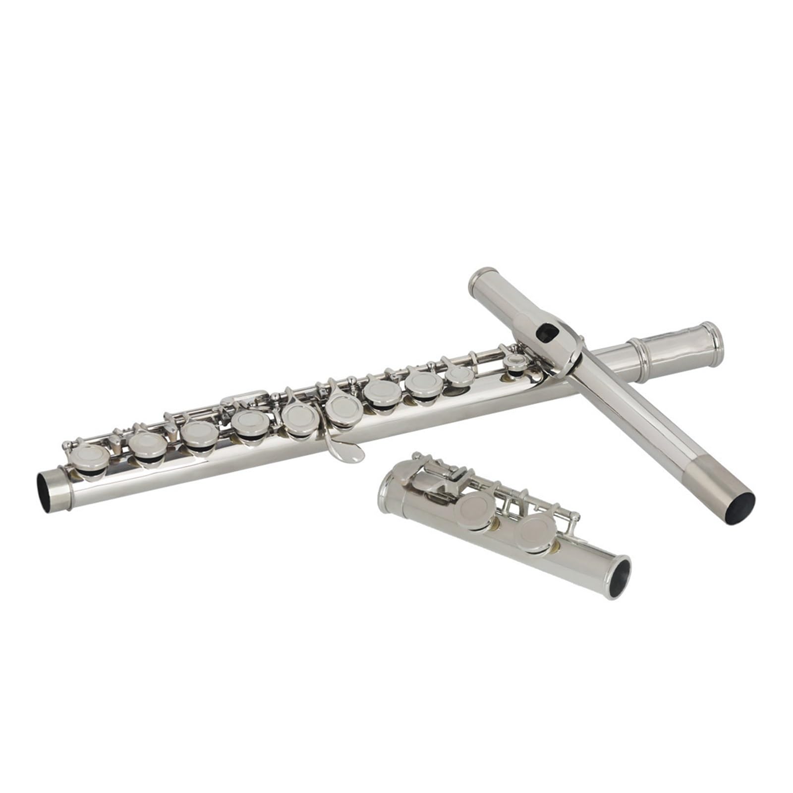 Flûte Traversière Nickelée 16 Trous Clé C E Instrument De Jeu Pour Débutant Et Adulte Flûte Pour Adultes
