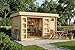 Gartenhaus Leandro-28 mit Fußboden aus Holz, Gerätehaus 394x268cm mit 28 mm Wandstärke in Naturbelassen