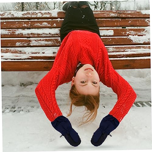 BRIGHTFUFU 1 Par luvas de esqui infantil luvas térmicas luvas de esqui snowboard luvas de neve para
