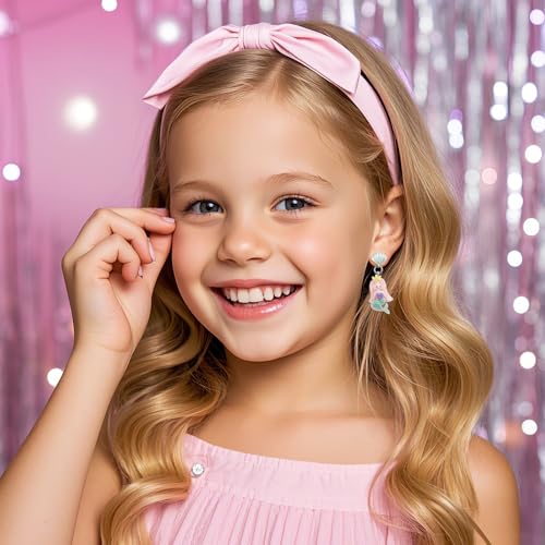 10 Paar Ohrclips Kinder, Klipp Clip Ohrringe Kinder mädchen Sterne Meerjungfrau Regenbogen, Bunte Ohrclips Ohne Ohrlöcher, Mädchen Clip Ohrringe für Alltag, bei Geburtstagsfeiern, Kostümpartys, Festen