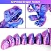 ISFOFO 3D Printed Dinosaur Toys Dragon Egg,Dragon Eggs with Dragon Inside,Crystal Fidget Toys, 3D Printed Dragon Egg Full Articulated Dinosaur Eggs Inside Out Toys (Rose-Blue)
