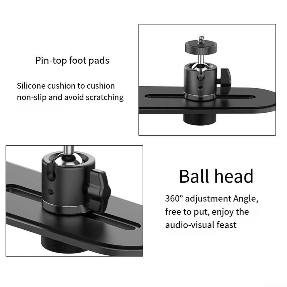 para soporte Proyector Pared Ajustable Aluminio 360° para LED Exterior Jardín Parking 26.5cm Negro