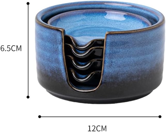 Miniatura 2 de Soporte de cuchara de cerámica, soporte para cucharas, platos de salsa de soja con soporte para cocina, juego de platos de salsa para el hogar,