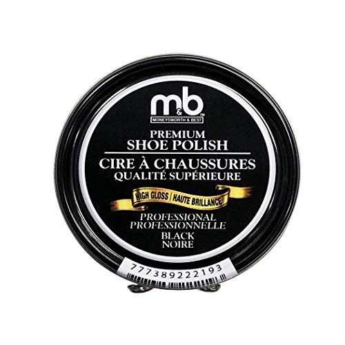 Moneysworth & Best Premium High Gloss Polish Shoe Care Product, Black, 32g