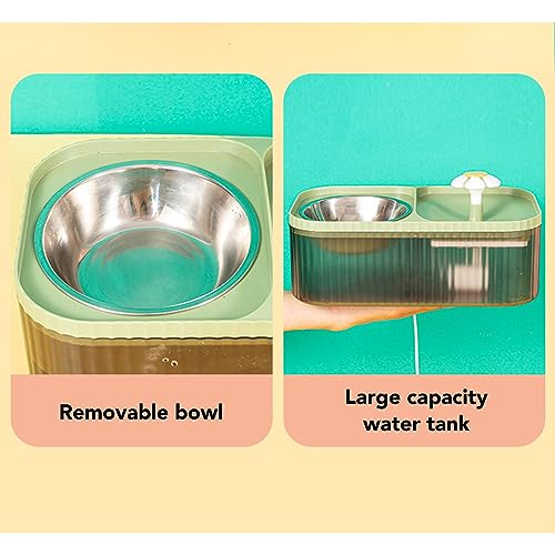 Fuente de agua y comedero para gatos 2 en 1 azul miniatura 7