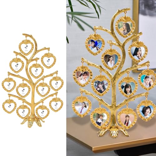 Cadre photo arbre généalogique rustique avec support de table