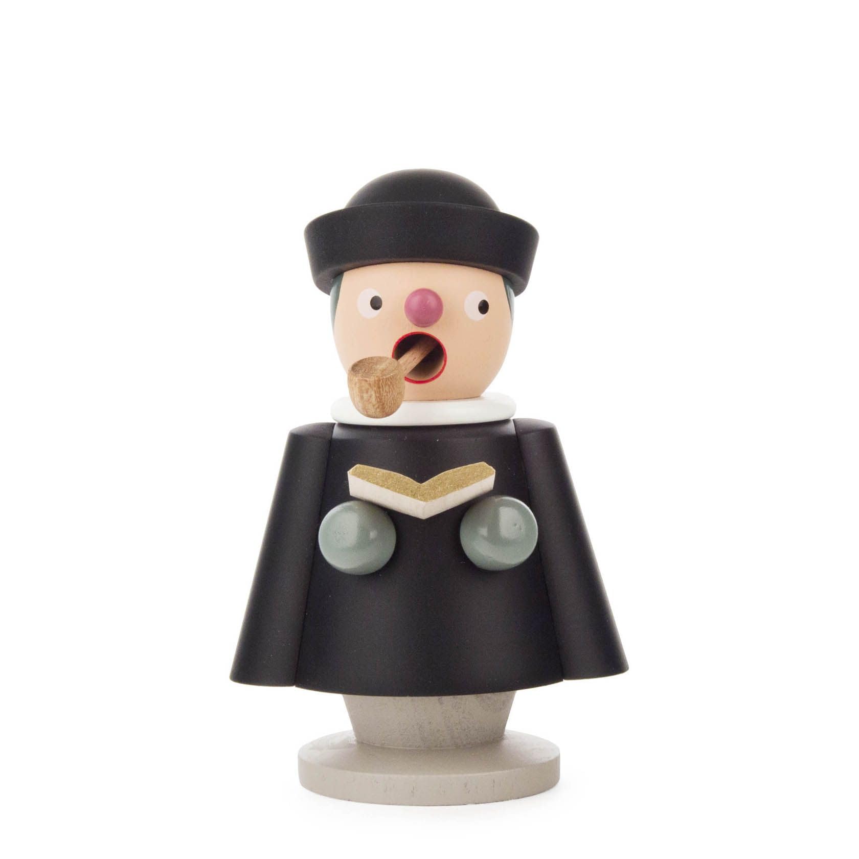 Figurine de fumeur Rudolphs Schatzkiste en bois fait main avec son livre 12 cm