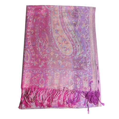 Women Paisley Pashmina Shawl Wrap Colorful Pattern Reversible Winter Scarf2