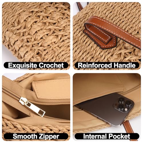 Bolso de Playa Tote para Mujer, Color Caqui miniatura 5