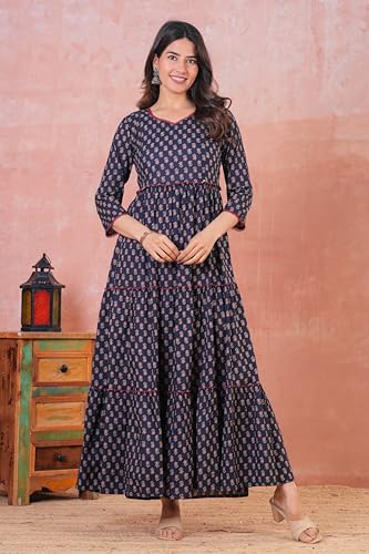 Image of Dhruvi Women's Rayon Anarkali Maternity Dress & Feeding Kurti with Zippers