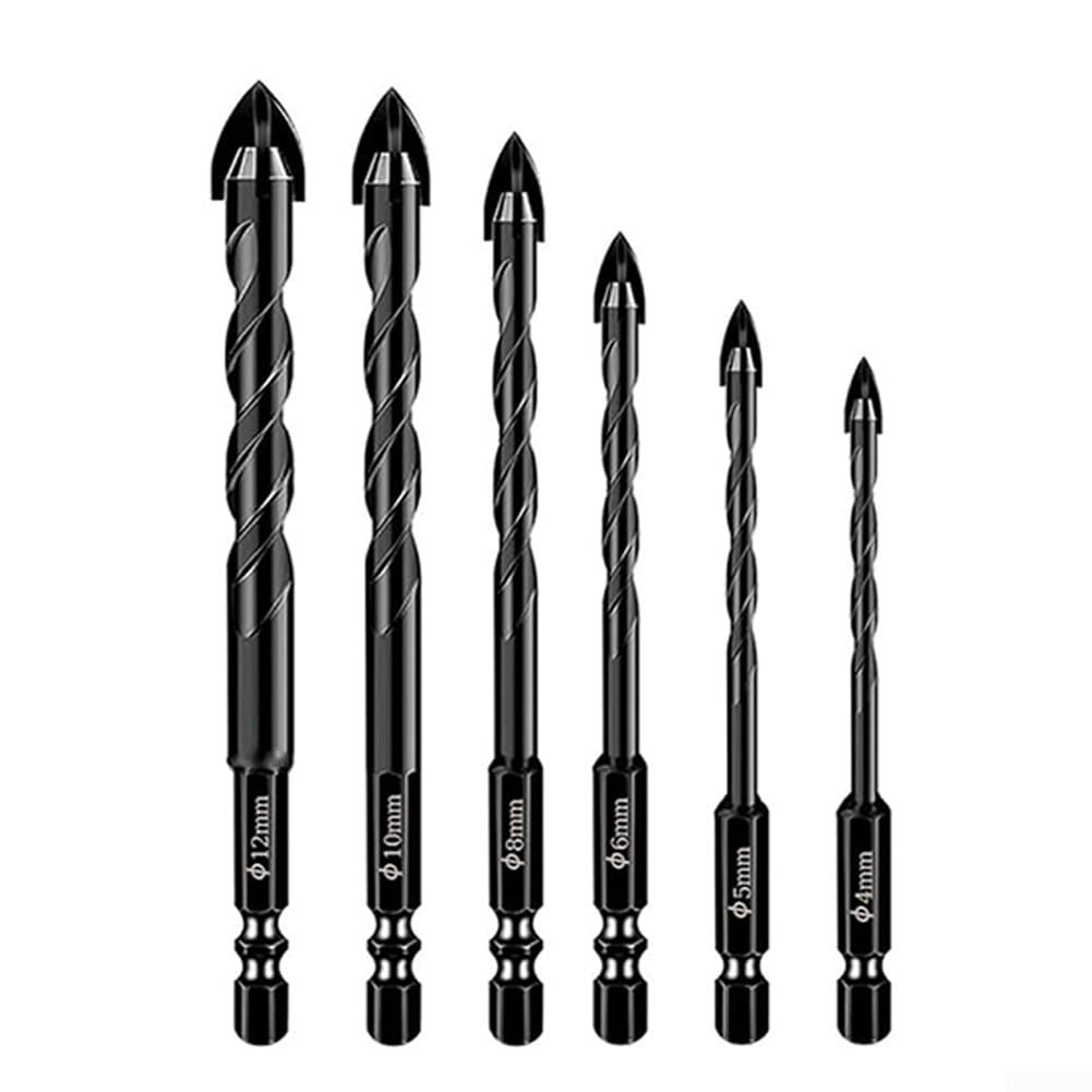 Drill Through Anything Reliable Six Piece Set of Carbide Masonry Bits for All Your Needs