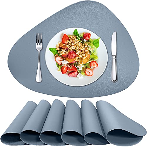 Herda Placemats Set Of 6 For Dining Table Mats Faux Leather Placemats Wipeable Washable Placemats For Round Table Mats For Kitchen Dining Patio Heat Resist Easy To Clean #TOP15