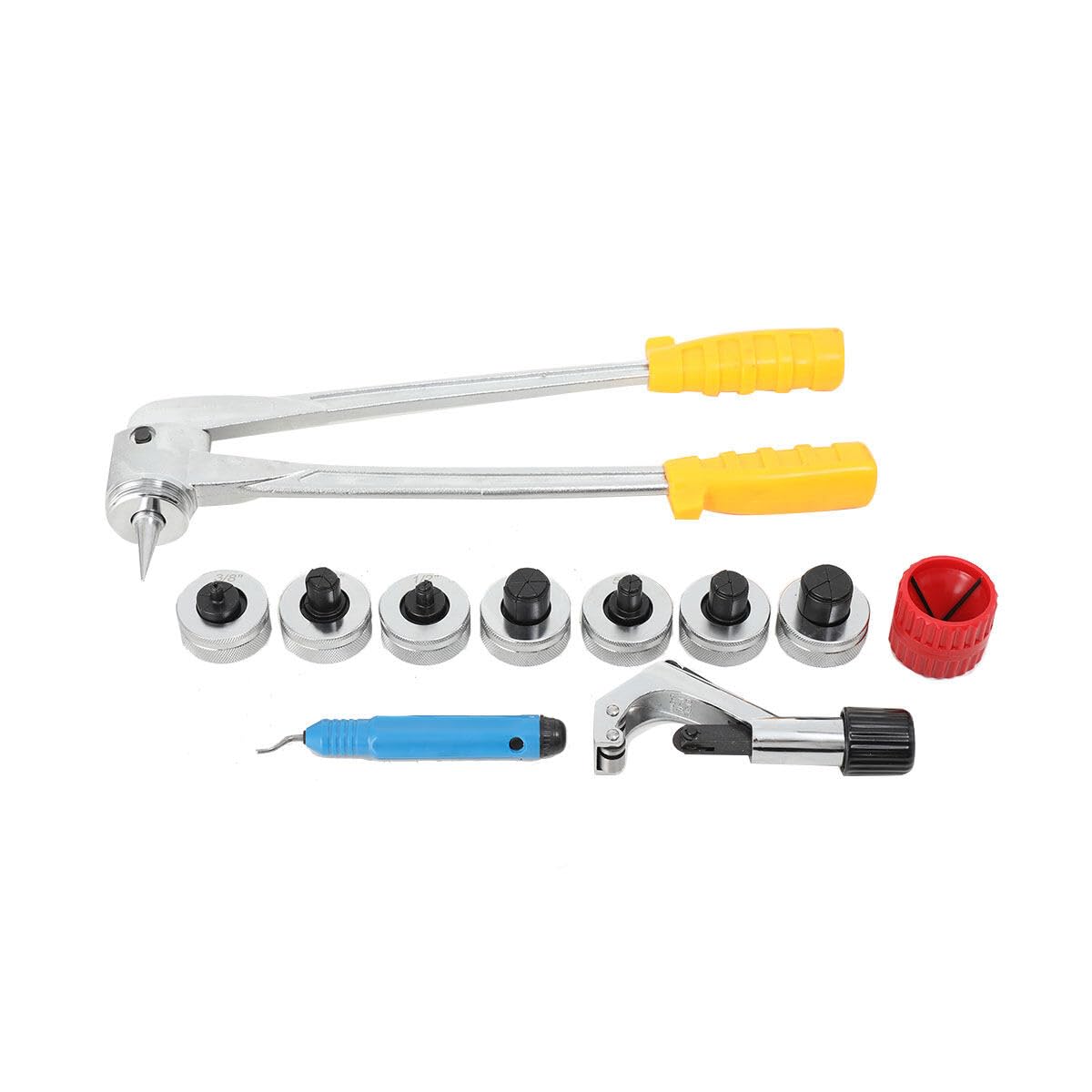 Juego de expansores de tubos de 10-28mm; juego de separadores de tubos, juego de expandidores de tubos, herramienta de expansión de tubos para tubos de cobre, latón y aluminio, con cabezas de