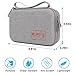 Elonbo Hard Travel Cords Organizer Universal Small Electronic Accessories Carrying Case for Chargers Cables MacBook Adapter Magic Mouse Apple Pencil USB Flash Disk Tech Portable Storage Bag, Grey