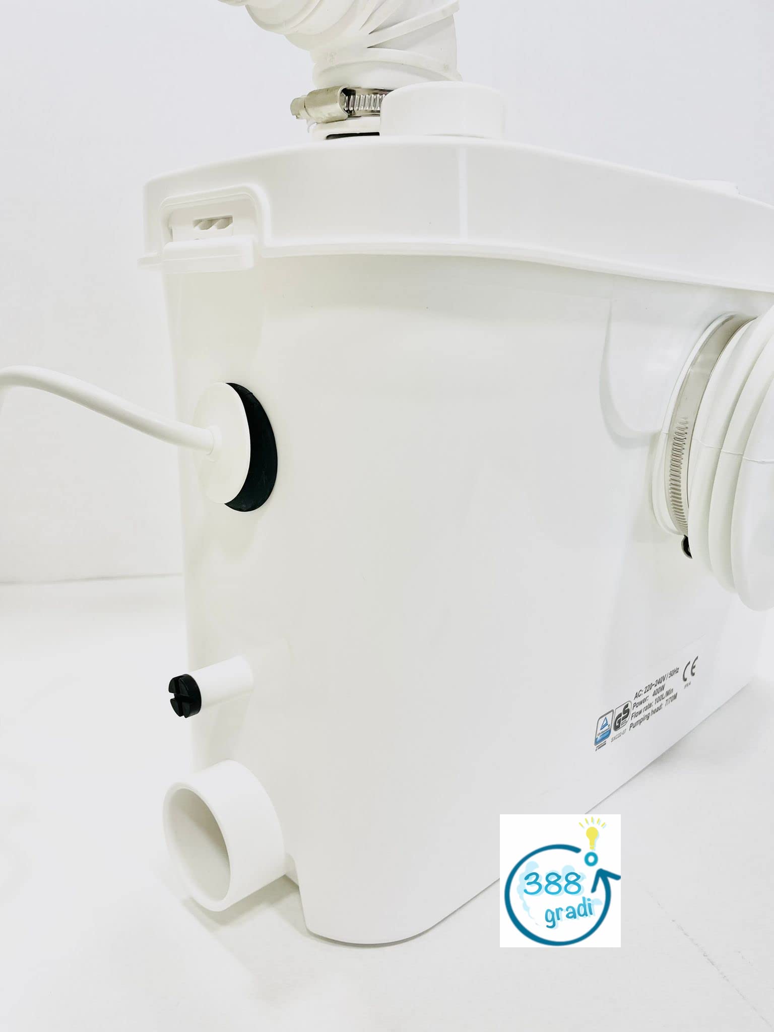 MACERATORE WC TRITURATORE SANITARIO LAVANDINO DOCCIA VASCA CON LAME ACCIAIO