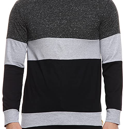 Image of CAHOOT Men's Blue and Mint Ombre Henley Neck Short Sleeve Regular Fit T Shirt for Regular Wear